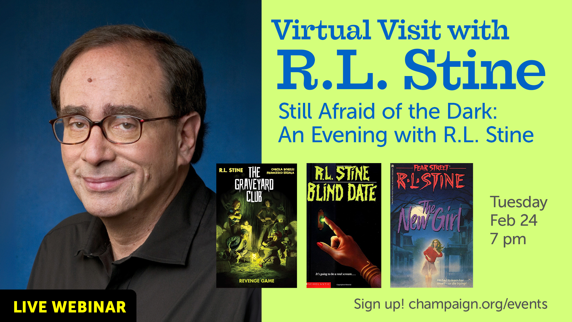 author headshot next to three book covers