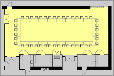 Room A & B Board Setup: Capacity 44