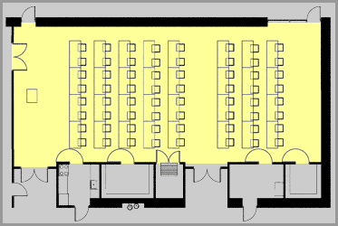 Room A & B Classroom Setup: Capacity 64