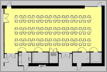 Room A & B Conference Setup: Capacity 80