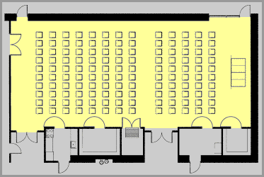 Room A & B Stage Setup: Capacity 120
