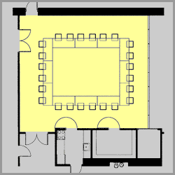 Room A Board Setup: Capacity 24