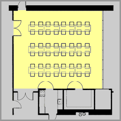 Room A Conference Setup: Capacity 48