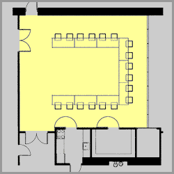 Room A U-Shaped Setup: Capacity 18