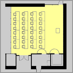 Room B Classroom Setup: Capacity 32