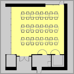 Room B Conference Setup: Capacity 48