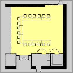 Room B U-Shaped Setup: Capacity 18