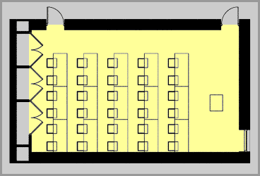 Room C Class Setup: Capacity 30